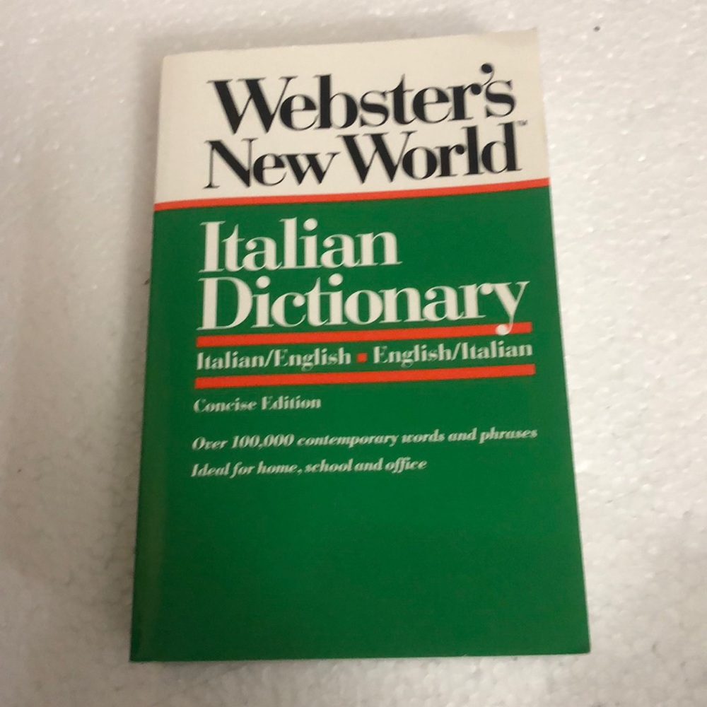 Italian Dictionary -Webster’s New world